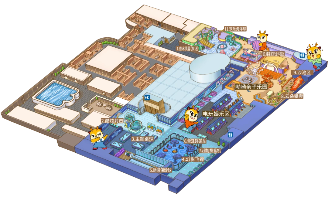 Trendy Indoor Entertainment Complex All Ages Playground Custom Kids Mythical Amusement Park Designed & Built by ESAC 11