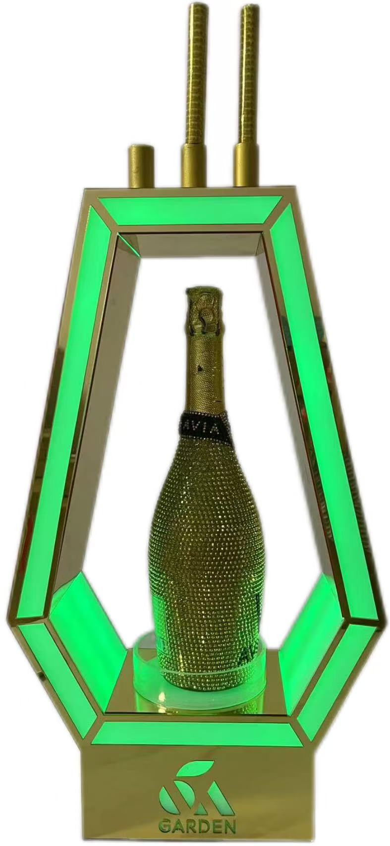 Xingxuancai Custom LED Bottle Presenter Rechargeable Gold Mirror Acrylic 7-Color LED Effects For Nightclub-1740654239412989 4