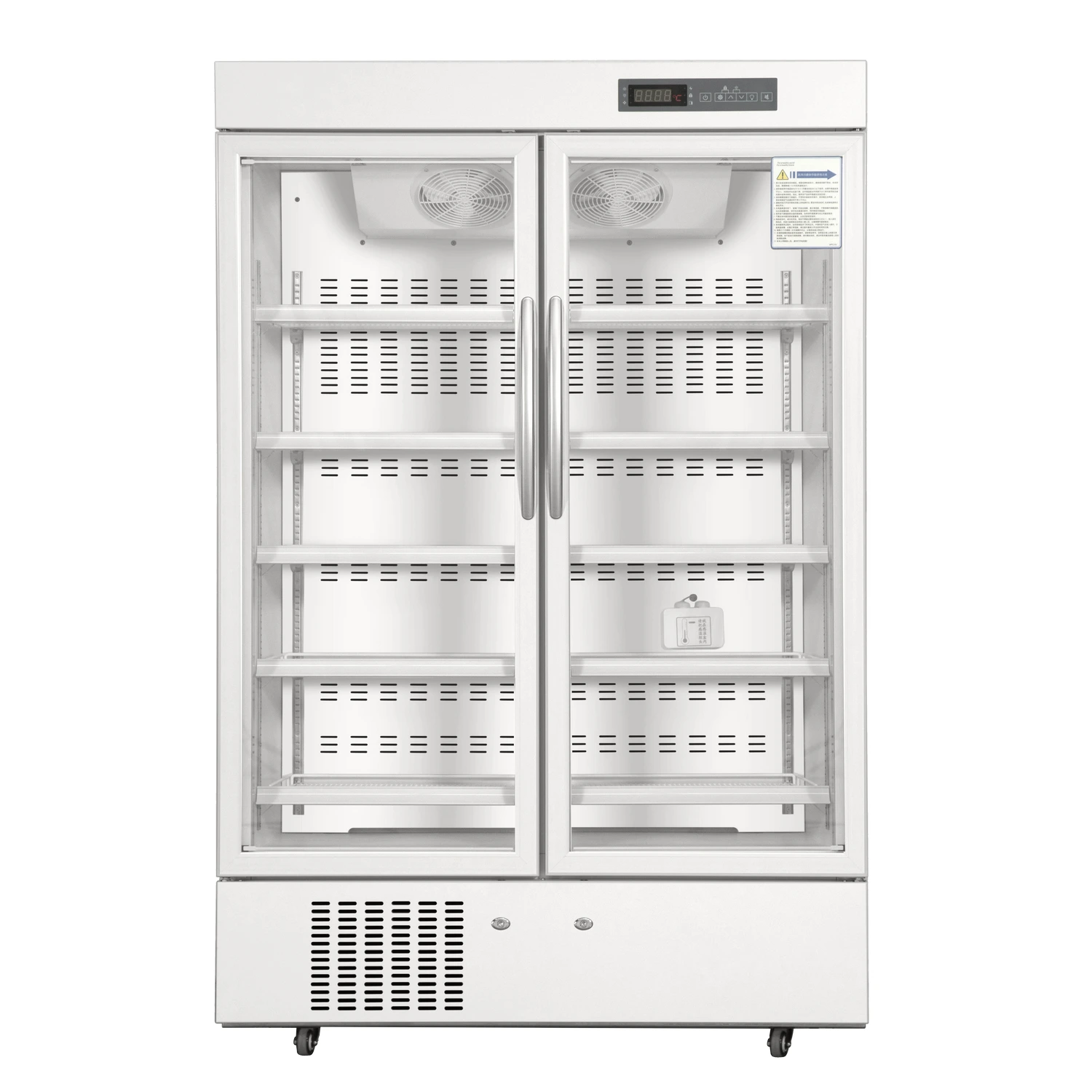 2~ 8°C Glass Double Door Large Capacity 1006L Biomedical Refrigerator  | INNORKOM 1