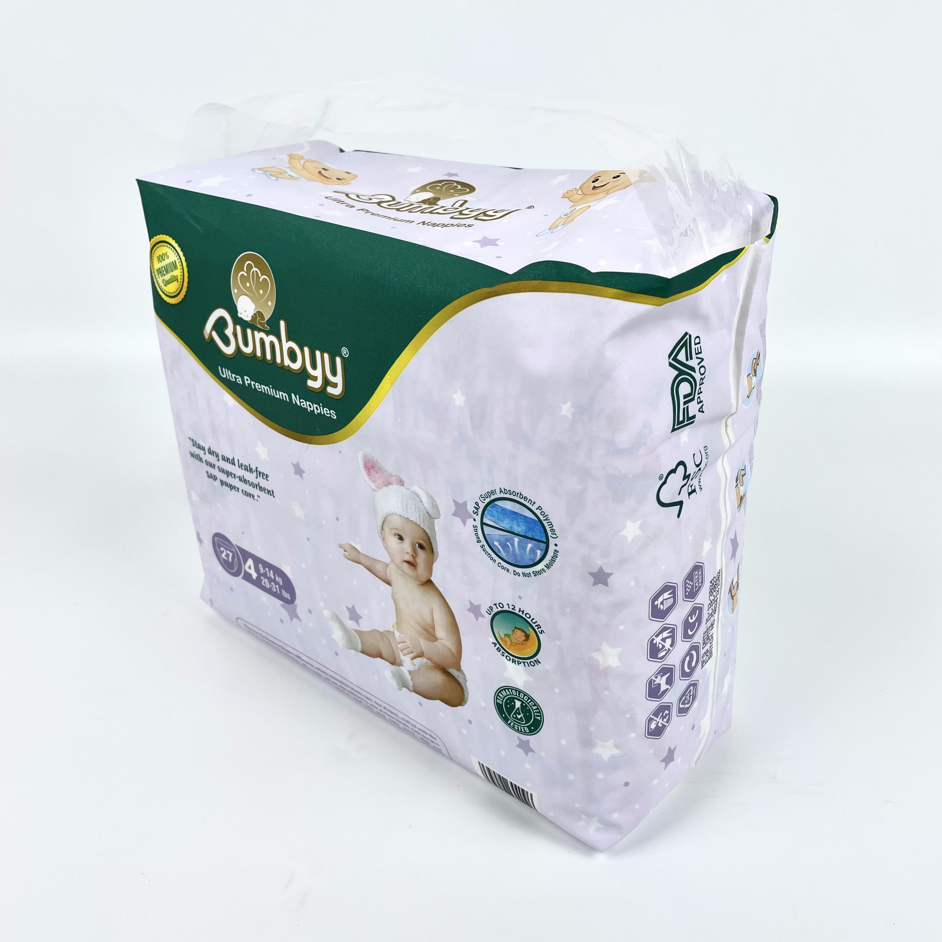 Harga murah grosir popok sekali pakai bahan katun warna cetak popok bayi popok bayi yang sangat menyerap 3