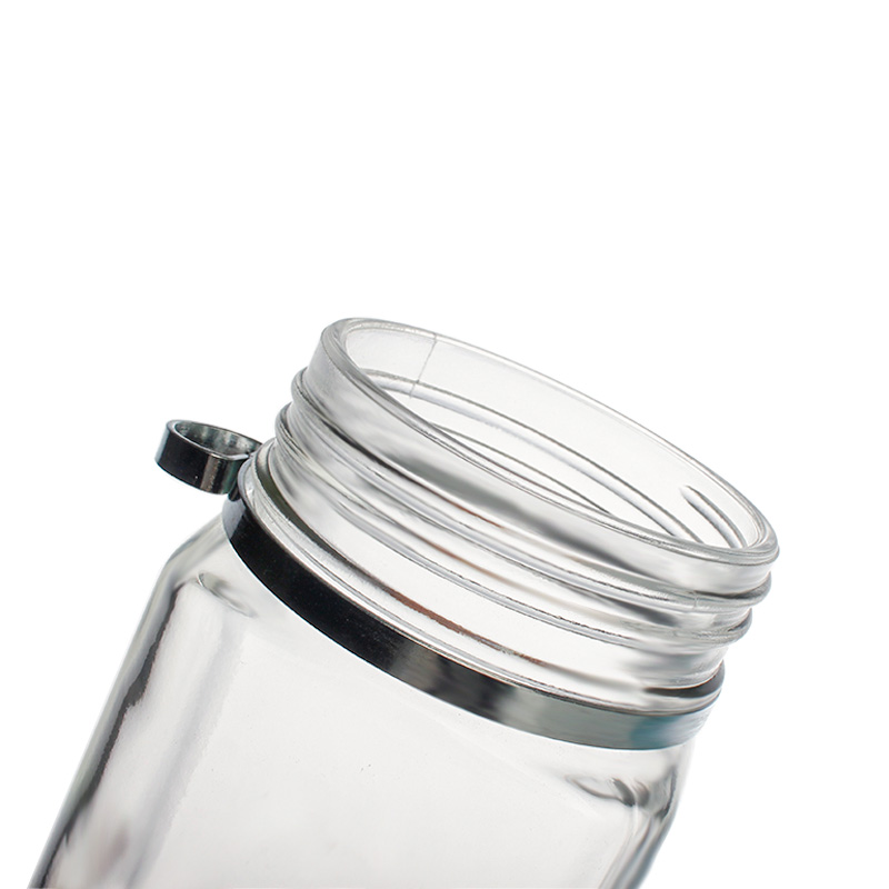 320ml thực phẩm có thể tái sử dụng lọ muối với thìa gỗ và thép không gỉ 4