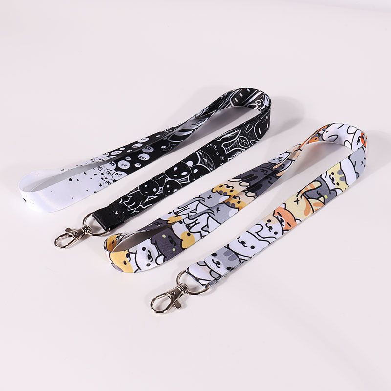 Polyester Lonyards Cartoon Pattern Design Student Custom Student Long Lanyard 4