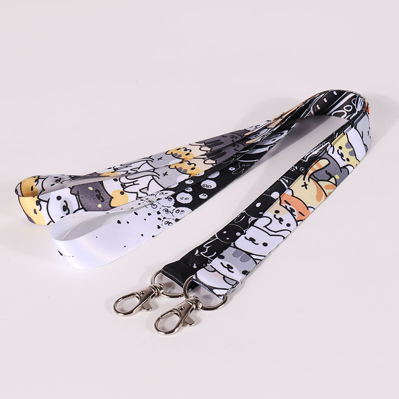Polyester Lonyards Cartoon Pattern Design Student Custom Student Long Lanyard 3