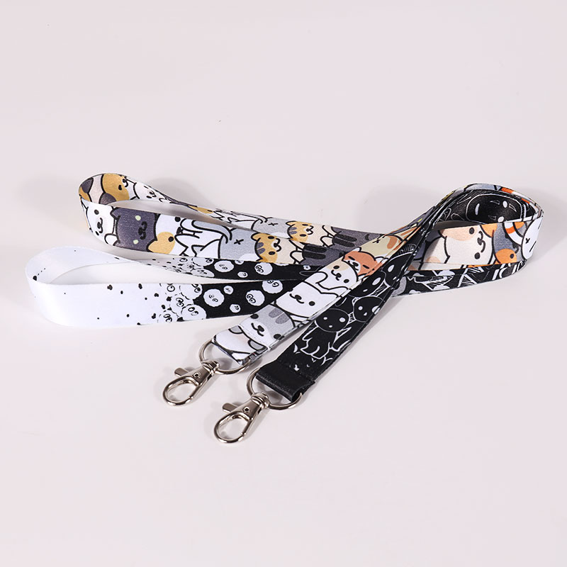 Polyester Lonyards Cartoon Pattern Design Student Custom Student Long Lanyard 2