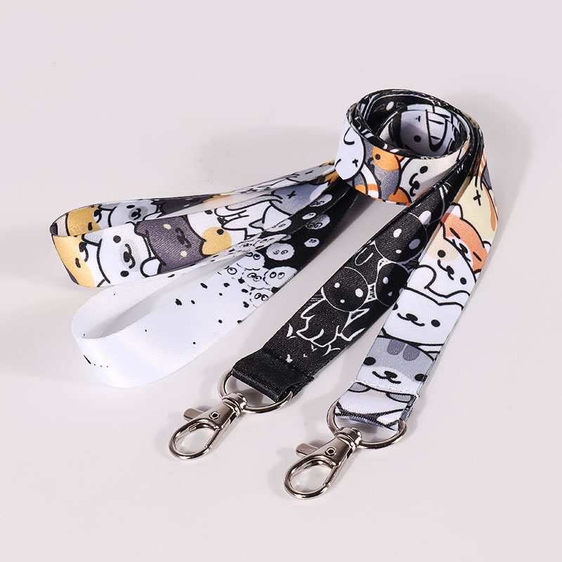 Polyester Lonyards Cartoon Pattern Design Student Custom Student Long Lanyard 1