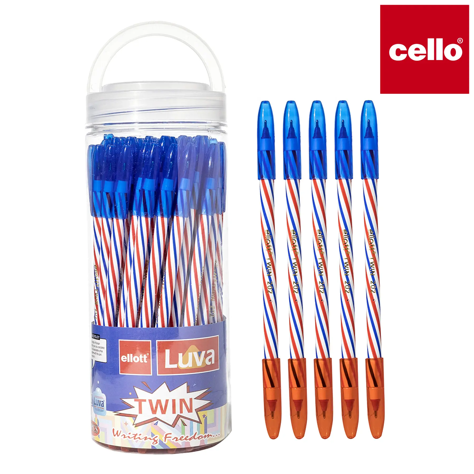 [Conception rotative bicolore] Stylo à bille à double pointe 202 Conception de stylo rotatif Dextérité et portabilité Facile à écrire n&39;importe où et n&39;importe quand, devenant la combinaison parfaite de praticité et de créativité 1