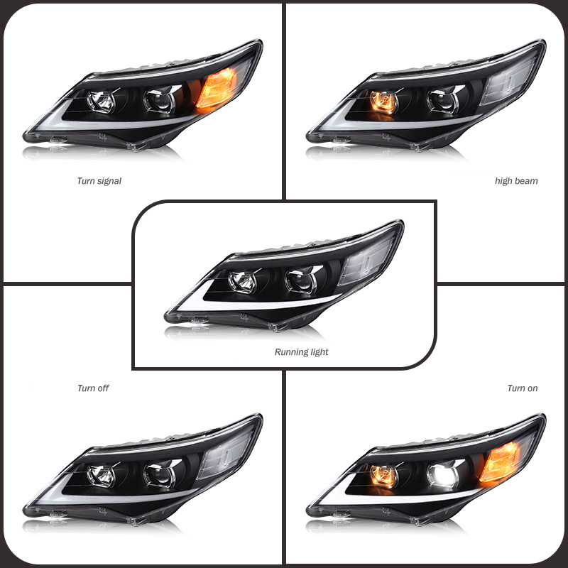 Car LED Headlights Assembly Front Lamp For Toyota Camry 2012-2014 2