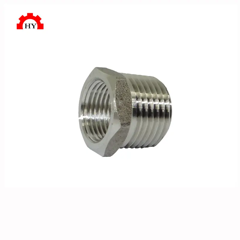 HY Inoxidável 304 316 Conexão Macho de Alta Pressão Npt Bucha Roscada de Aço 1
