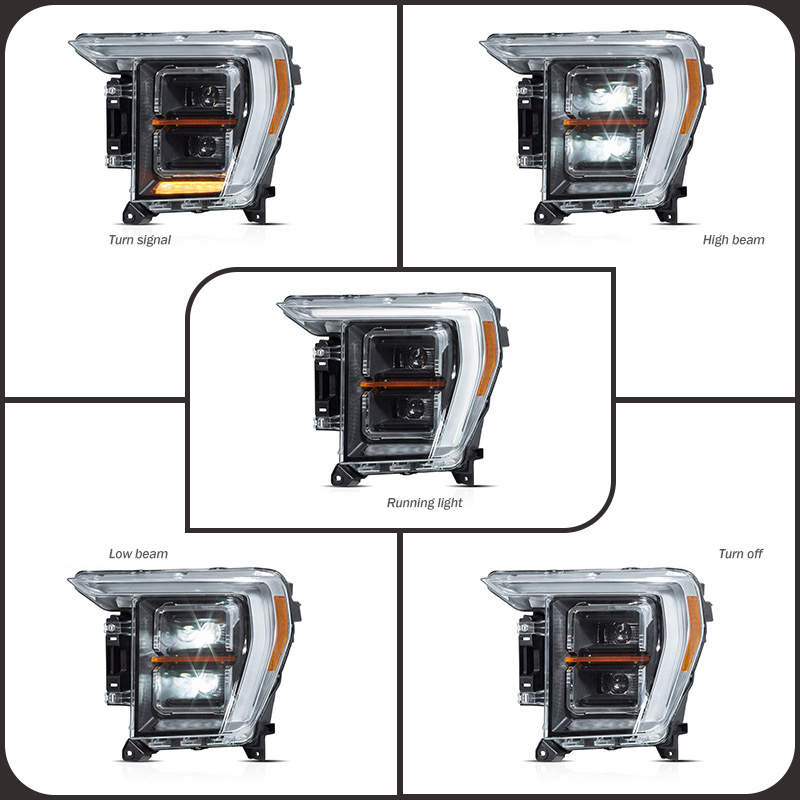 Car Headlights Assembly Daytime Running Light For Ford Raptor F150 2