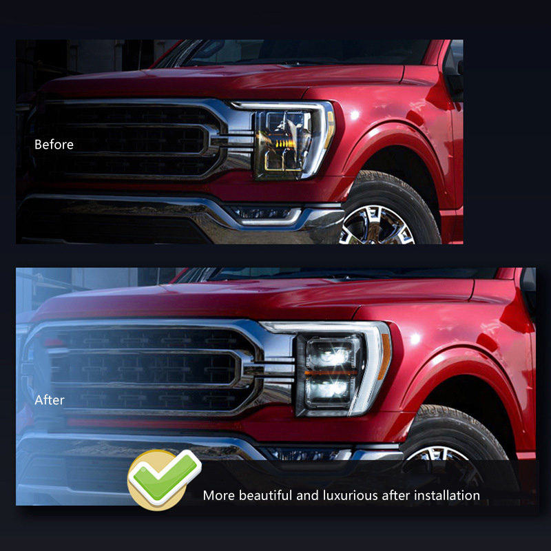 Car Headlights Assembly Daytime Running Light For Ford Raptor F150 3