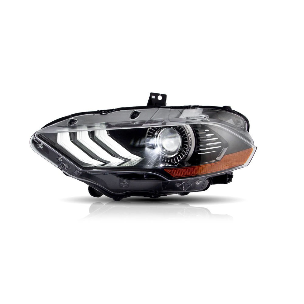 RGB LED Car Headlights Assembly Front Lamp For Ford Mustang 2