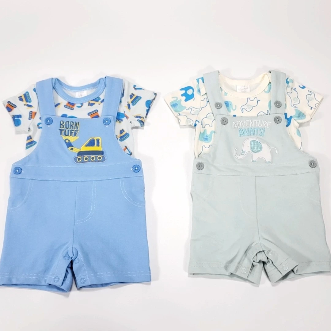 2 PIECE BOY BODYSUIT/SHORTALL SET 1