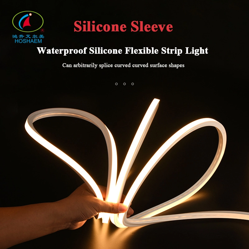 Hongsheng HOSHAEM LED 24V Flexible Silicone Néon Bande Lumineuse Extérieure Étanche Découpable Pliable 2835 Ligne Lumineuse Usine 1