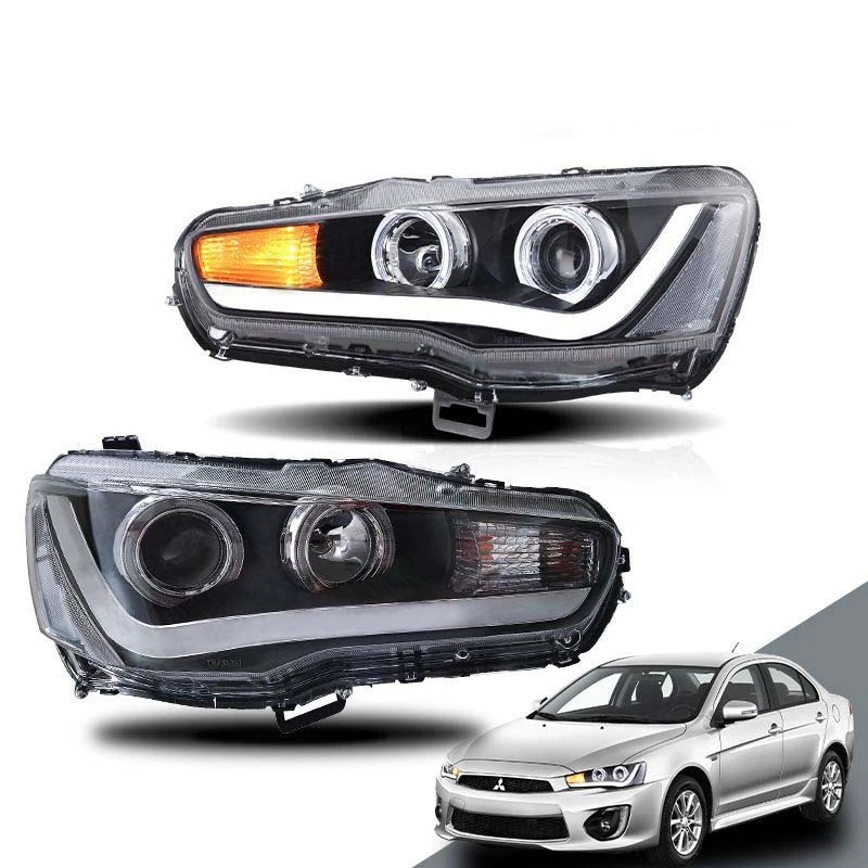 Faróis de LED para carro para Mitsubishi Lancer 2008-2016 Lâmpada frontal 1