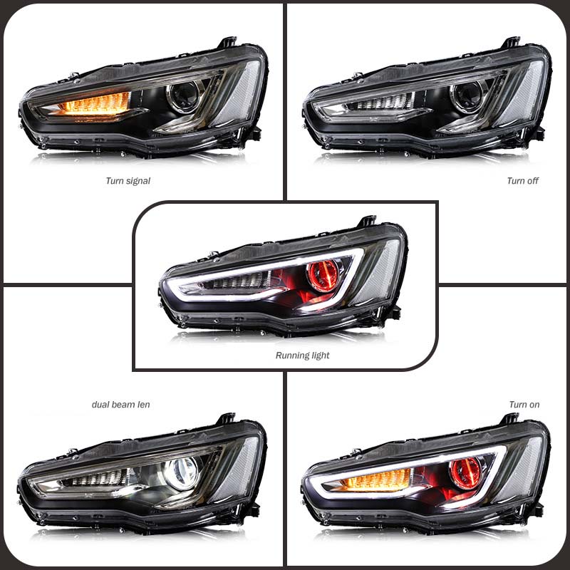 Car LED Headlights Assembly For Mitsubishi Lancer 2008-2016 3