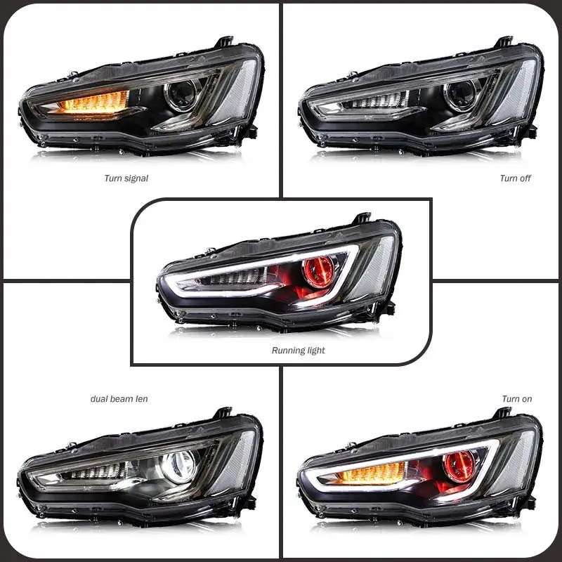 Custom Car Lights Mitsubishi Lancer 2008-2016 Wholesale - Maxdo 3