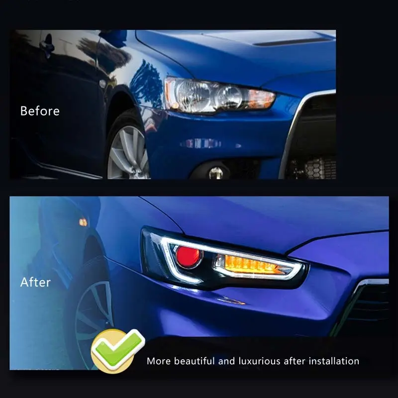 Custom Car Lights Mitsubishi Lancer 2008-2016 Wholesale - Maxdo 4