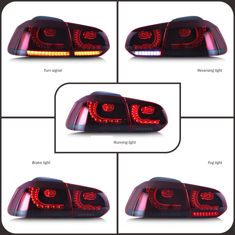 Car LED Tail Lamp Assembly For Volkwagen Golf 6 2008-2013 Taillights 5