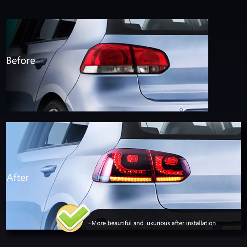 Car LED Tail Lamp Assembly For Volkwagen Golf 6 2008-2013 Taillights 6