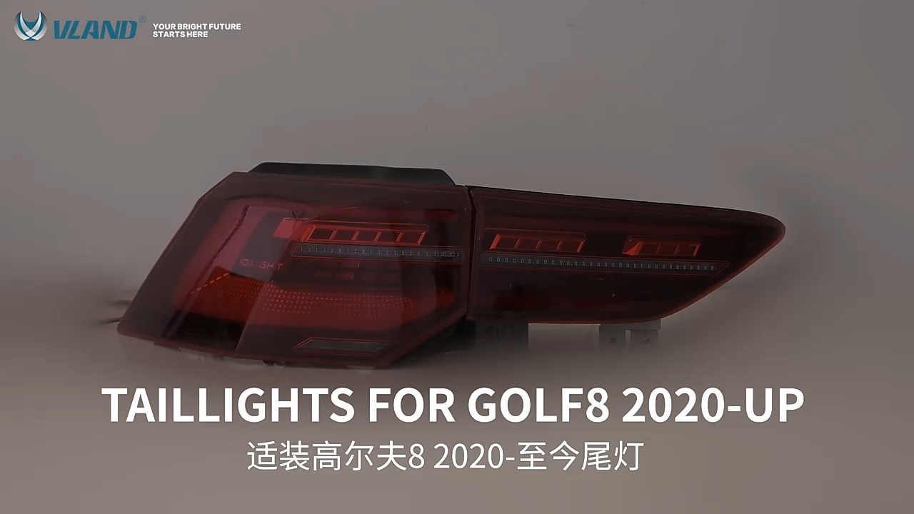 Luci posteriori a LED per auto, indicatori di direzione per Volkswagen Golf MK8 2020-IN 1