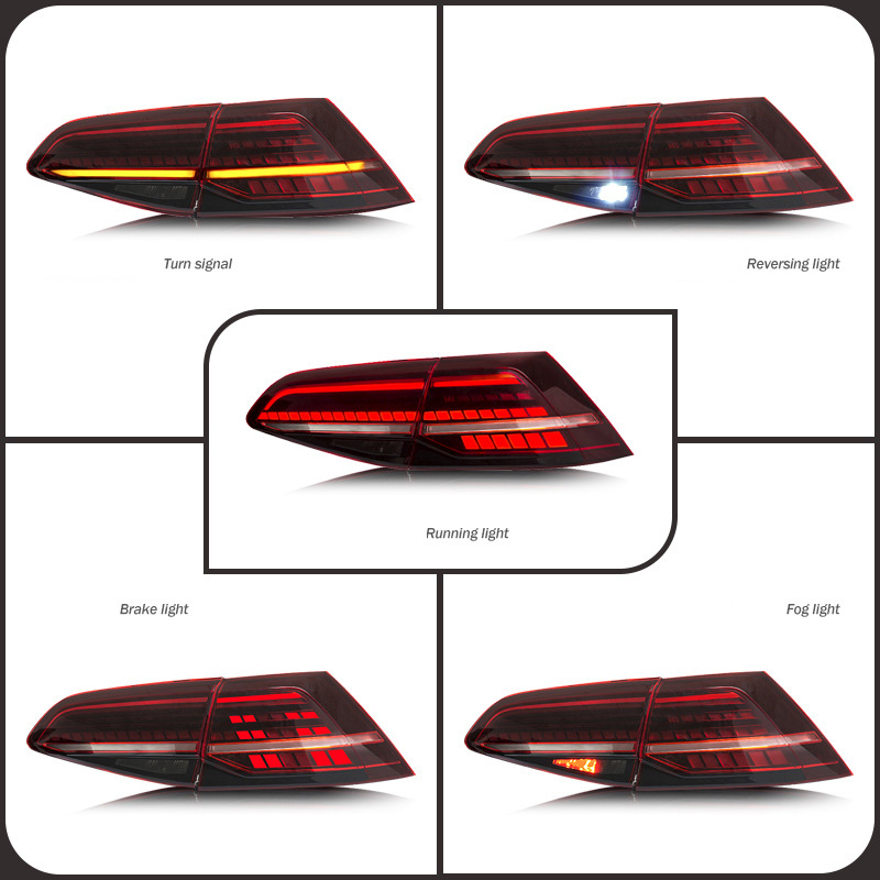 Car LED Taillights Assembly For Volkwagen Golf 7 2014-2020 Tail Lamp 3