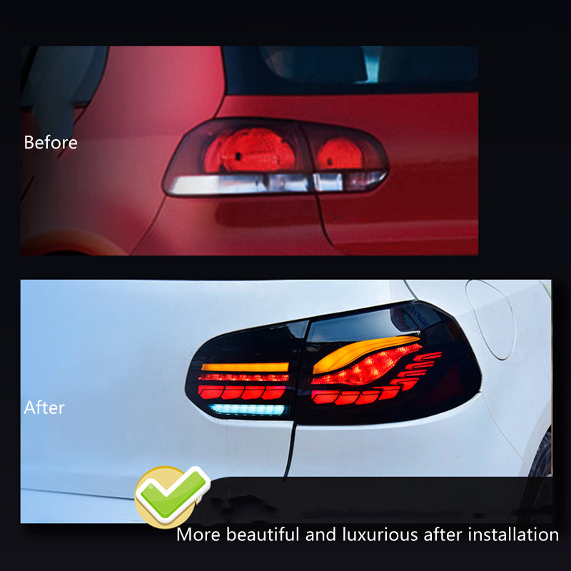 Car LED Taillights Assembly Rear Lamp For Volkswagen Golf 6 6
