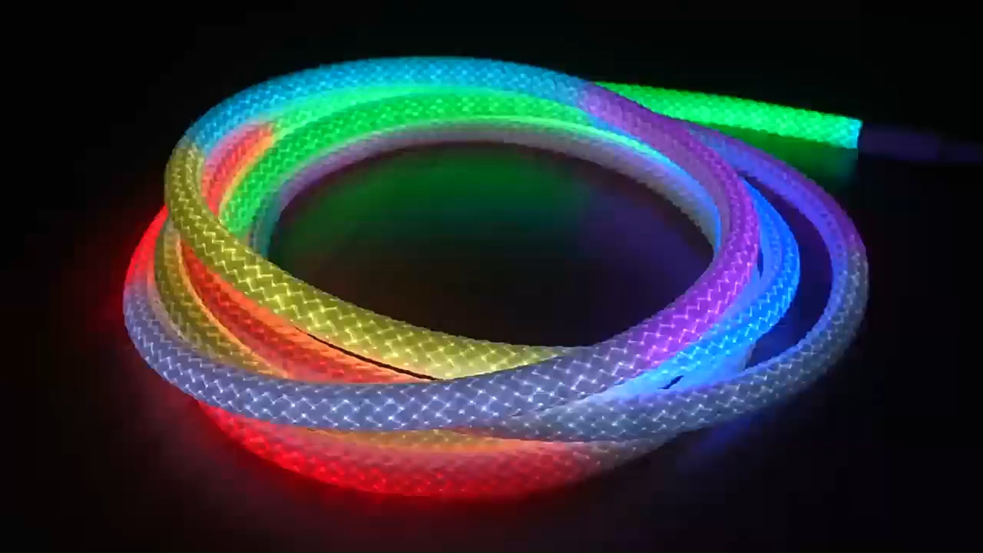 Hongsheng HOSHAEM LED RGB rundes retikuliertes Streifenlicht 360 ° leuchtendes DC5V IP67 Neonlicht flexibles Fließbandlicht Großhandel 1
