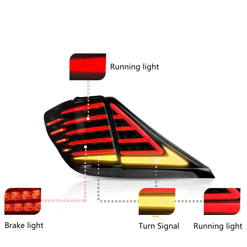 Car LED Taillights Assembly Turn Signal For Toyota ALFA 2007-2013 5