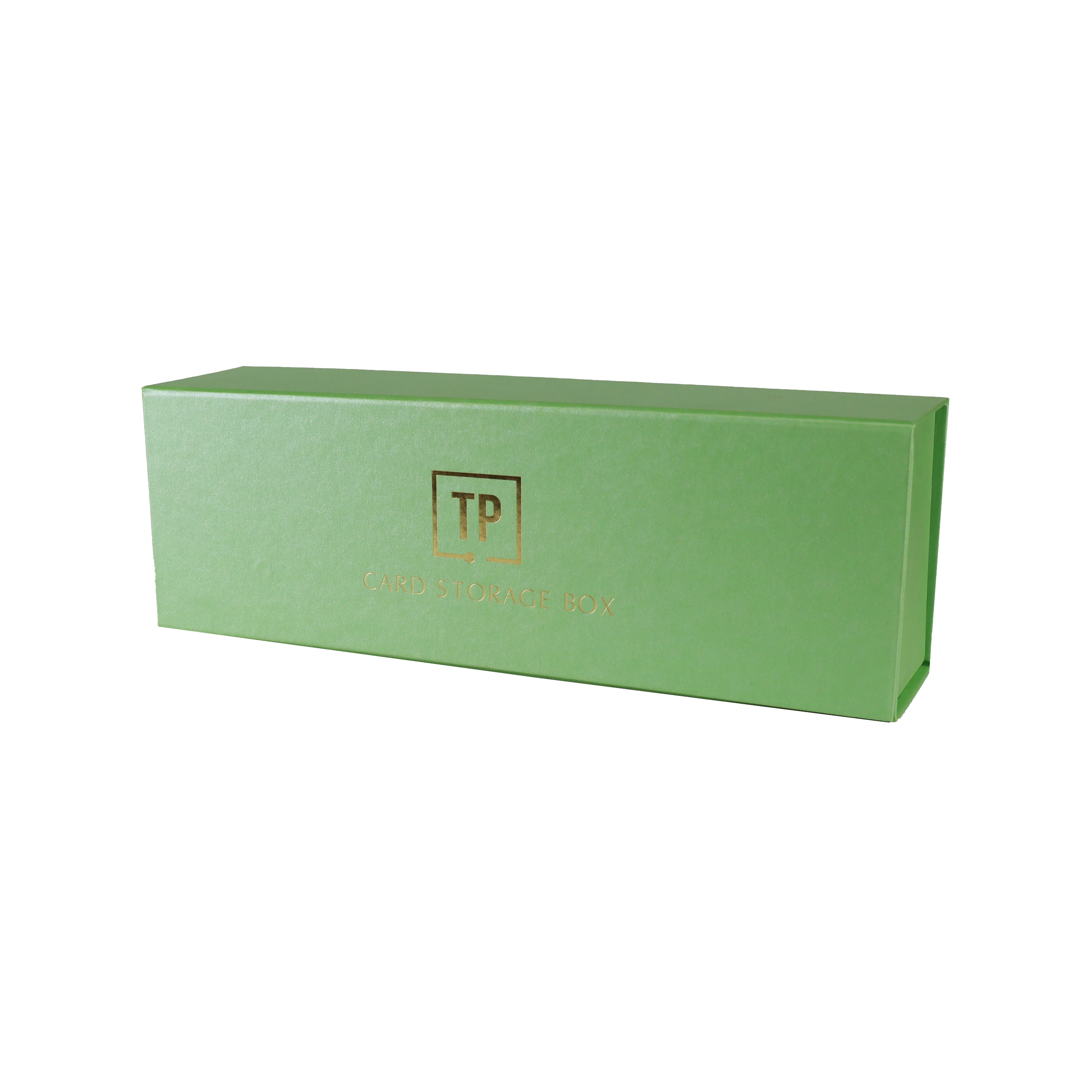 Caja plegable de regalo magnética verde personalizada con impresión de logotipo - Packshion Packaging 1