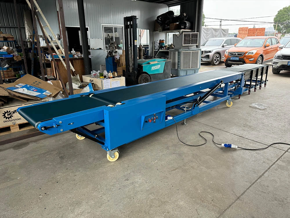 Portable Belt Conveyor Machine with Hydraulic Height Adjustment 1