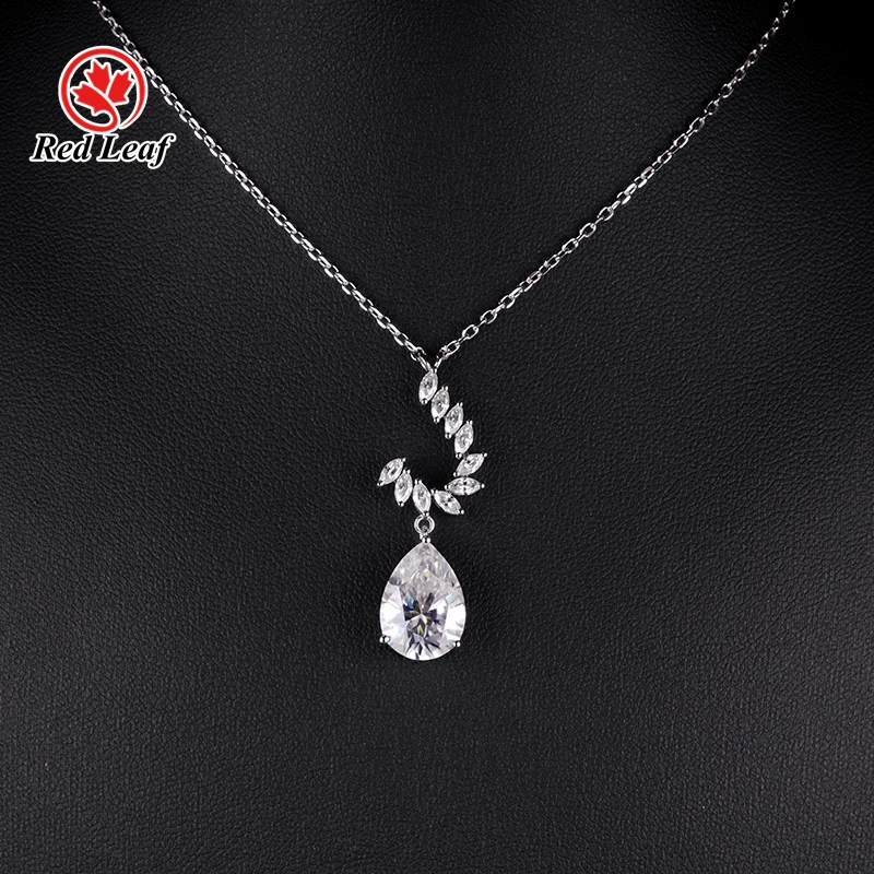 10K 14K 18K White Gold Pear Cut & Marquise Cut DEF VVS Lab Grown Diamond Necklace Lab Grown Diamond Jewelry Manufacturers -Redleaf 1