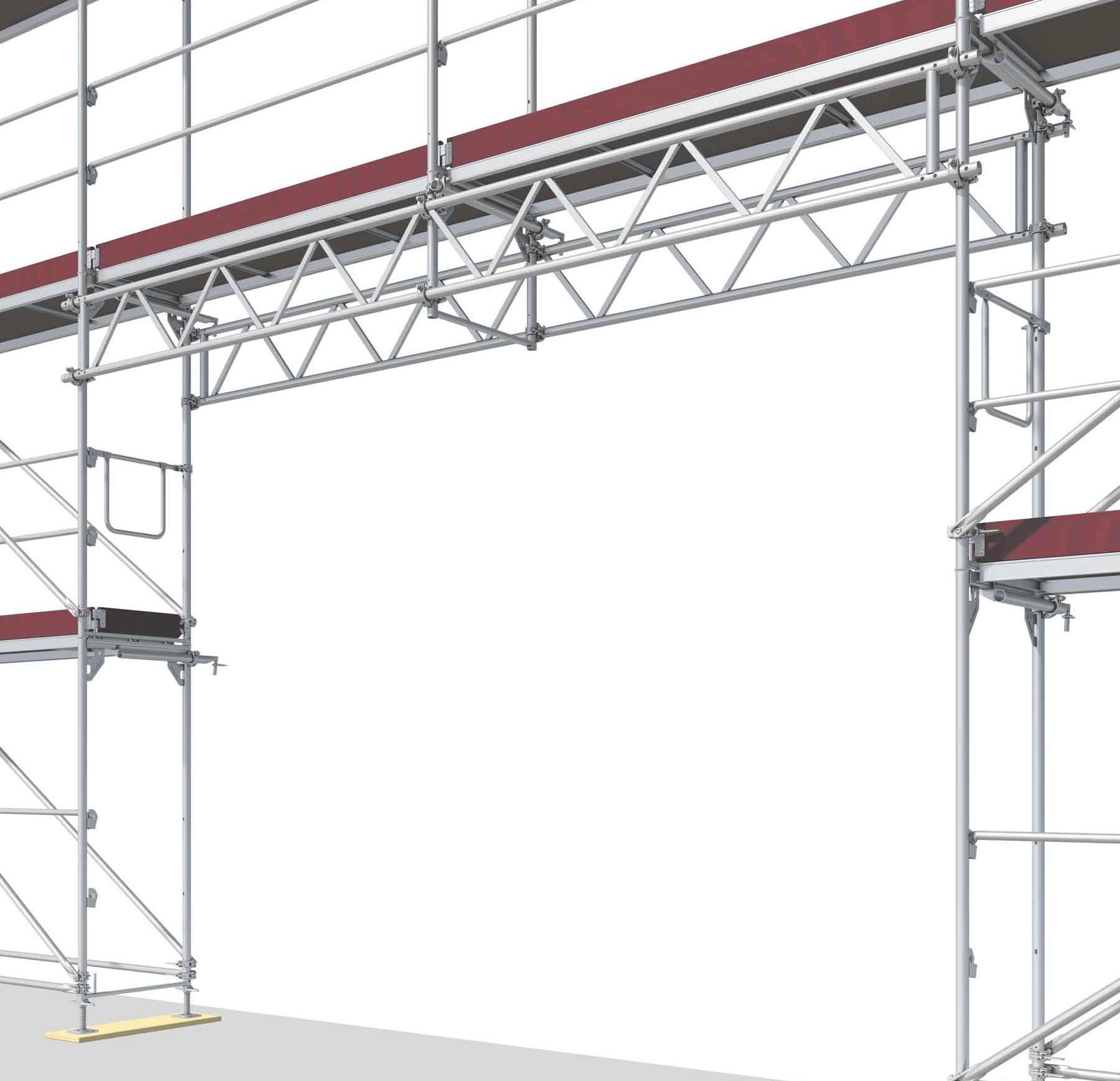 Galvanized Steel Scaffolding Extension Ladder Beams 1