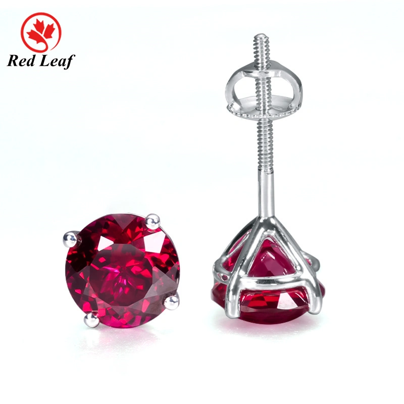 Redleaf Custom Lab Made Jewelry 18k Gold White Gold Lab Grown Ruby Statring 1
