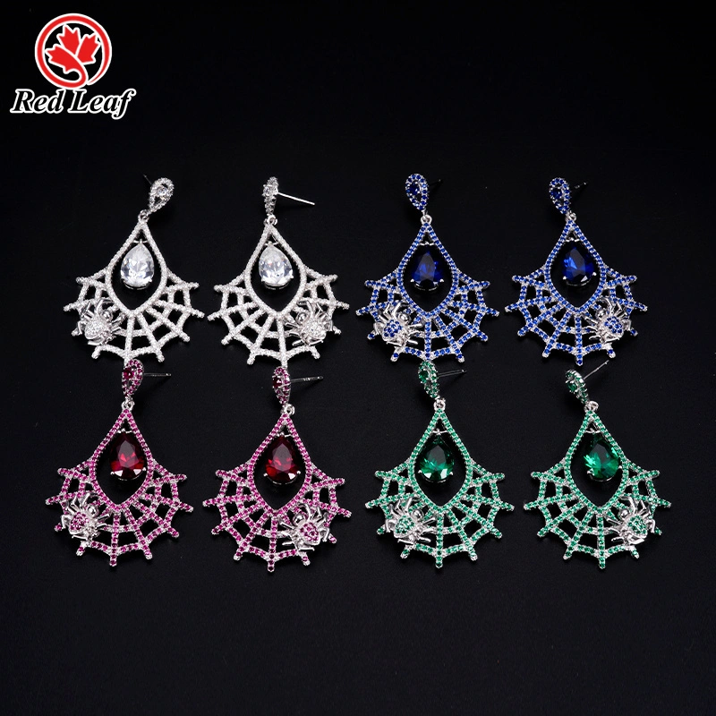 Redleaf 925 Silver Moissanite Spider Shape Stating Pendientes GRA Certificado 1