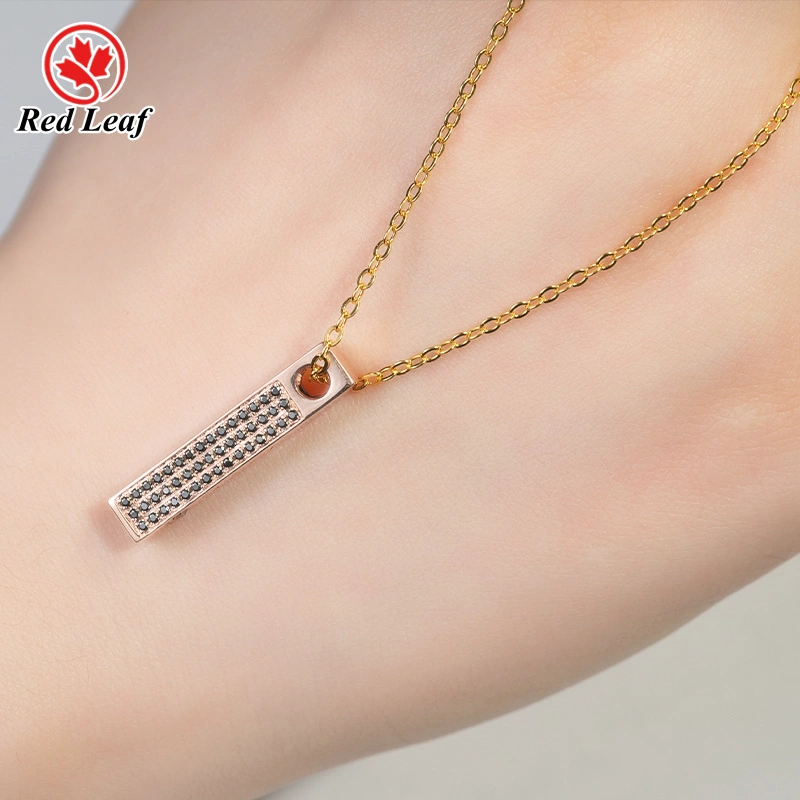 Redleaf 14K Rose Gold Moissanite Pendant Lab Grown Diamond Jewelry Manufacturers 1