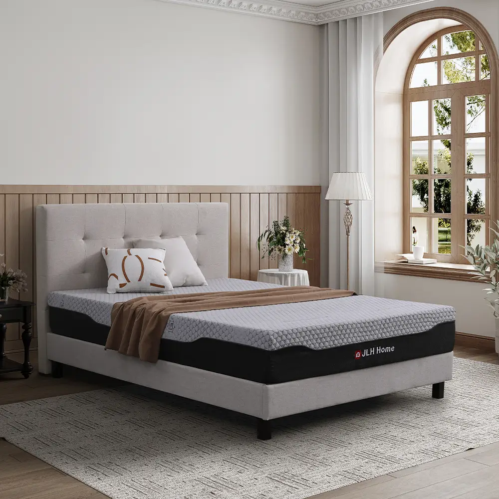 25MF-09 Factory Price Home Furniture Tight Top Single Queen Sale China Medium Firm Memory Foam Sponge Mattress - JLH HOME 1