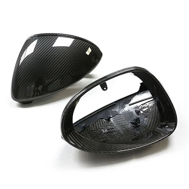 Car Dry Carbon Rearview Mirror Cover Caps Porsche cayenne 9Y1 LHD 1
