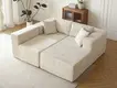 Corduroy Fabric Couch High Resilience Foam and Corduroy Fabrics - - Fansace 3