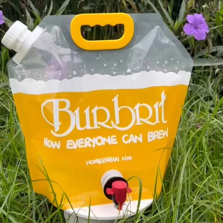 Bolsa de agua con boquilla personalizada, bolsa vertical con pico, impresión en huecograbado según sus especificaciones 1