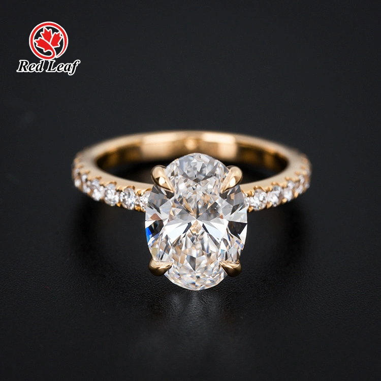 Bague de diamant ovale en or jaune 18 carats 1