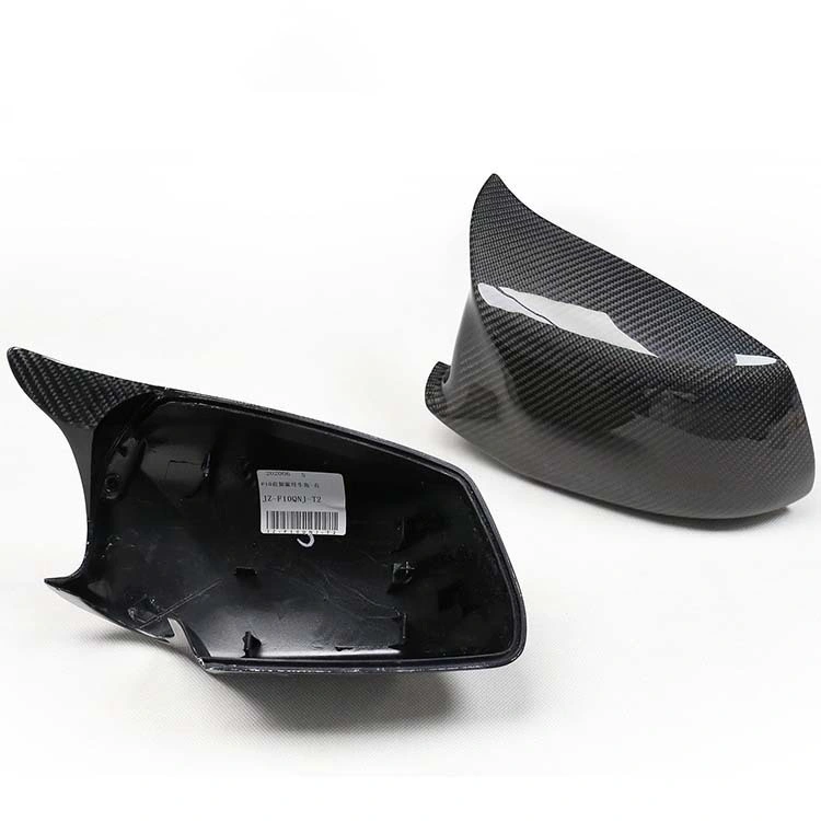 Capa de espelho retrovisor de carro em fibra de carbono para BMW F10 F18 1