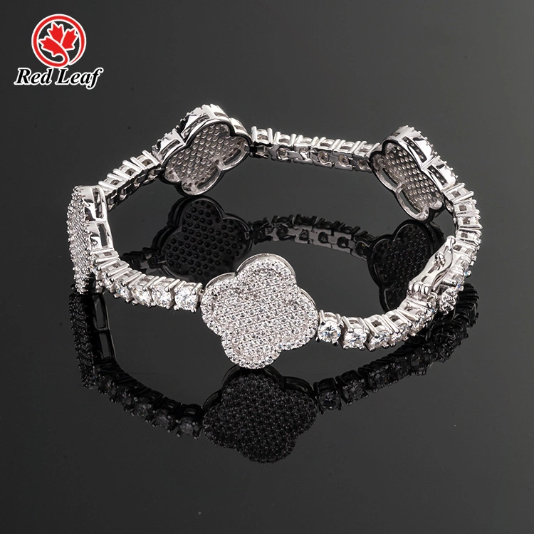 Redleaf 18K White Gold Lab Grown Diamond Bracelet Lab Grown Diamond Jewelry Manufacturers 1