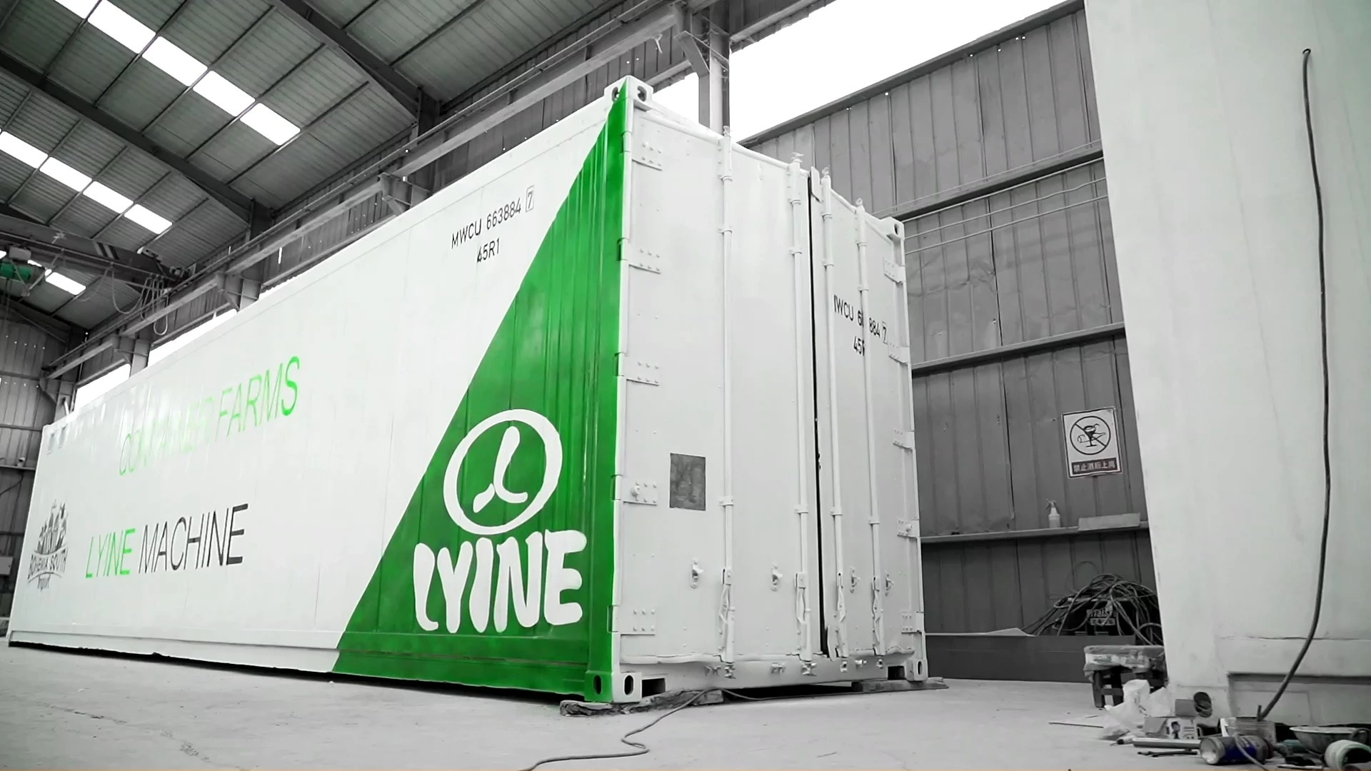 Lyine Vertical Hydroponics Rotating Tower growing Container Farm system 1