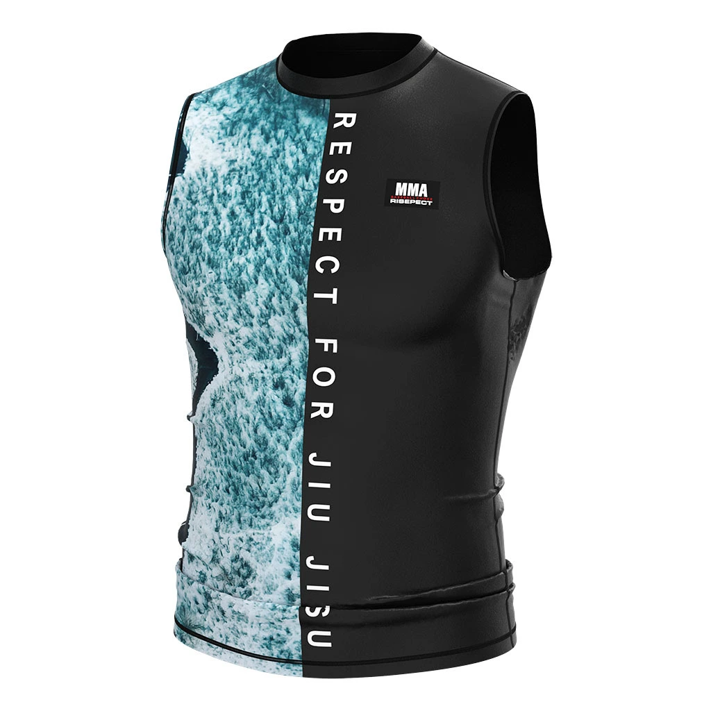 Two-Color Sleeveless Rashie Rash Vests Wholesale MMA BJJ 1