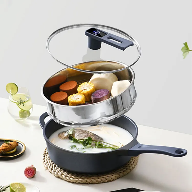 Non Stick Frying Pan with Lid - - CAIYI 2