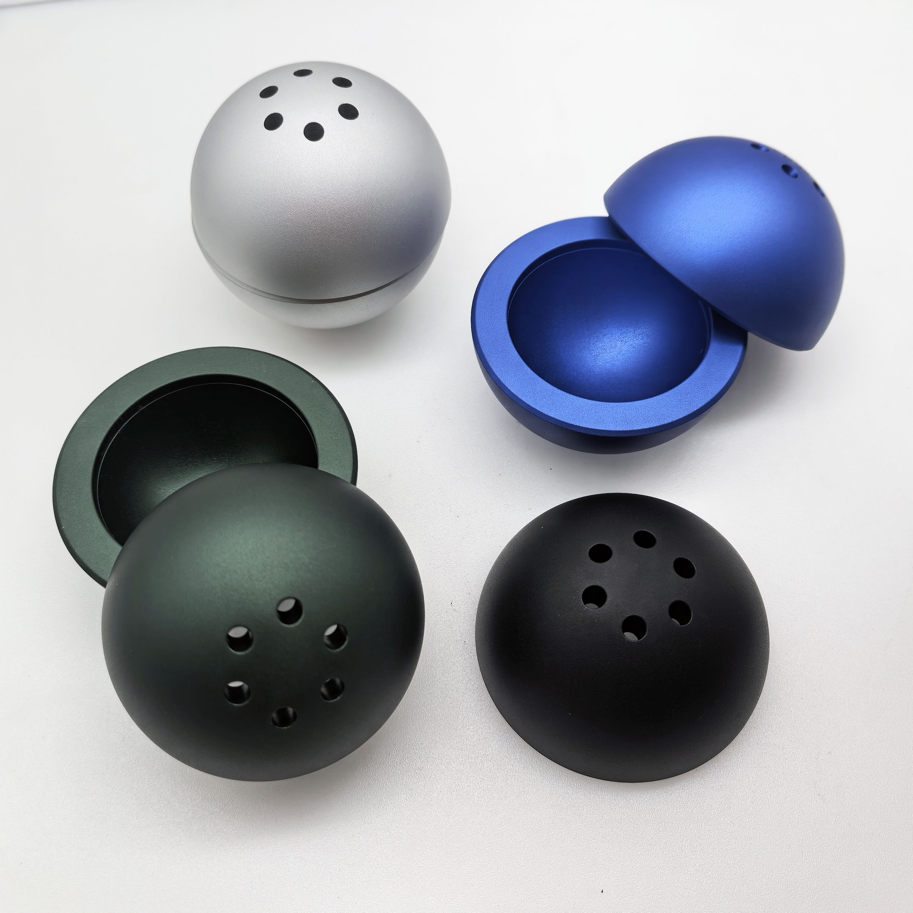 CNC Machined Aluminum Anodized Surface Customized Colorful Exquisite Spherical Incense Burner for a Luxurious Ambiance 4