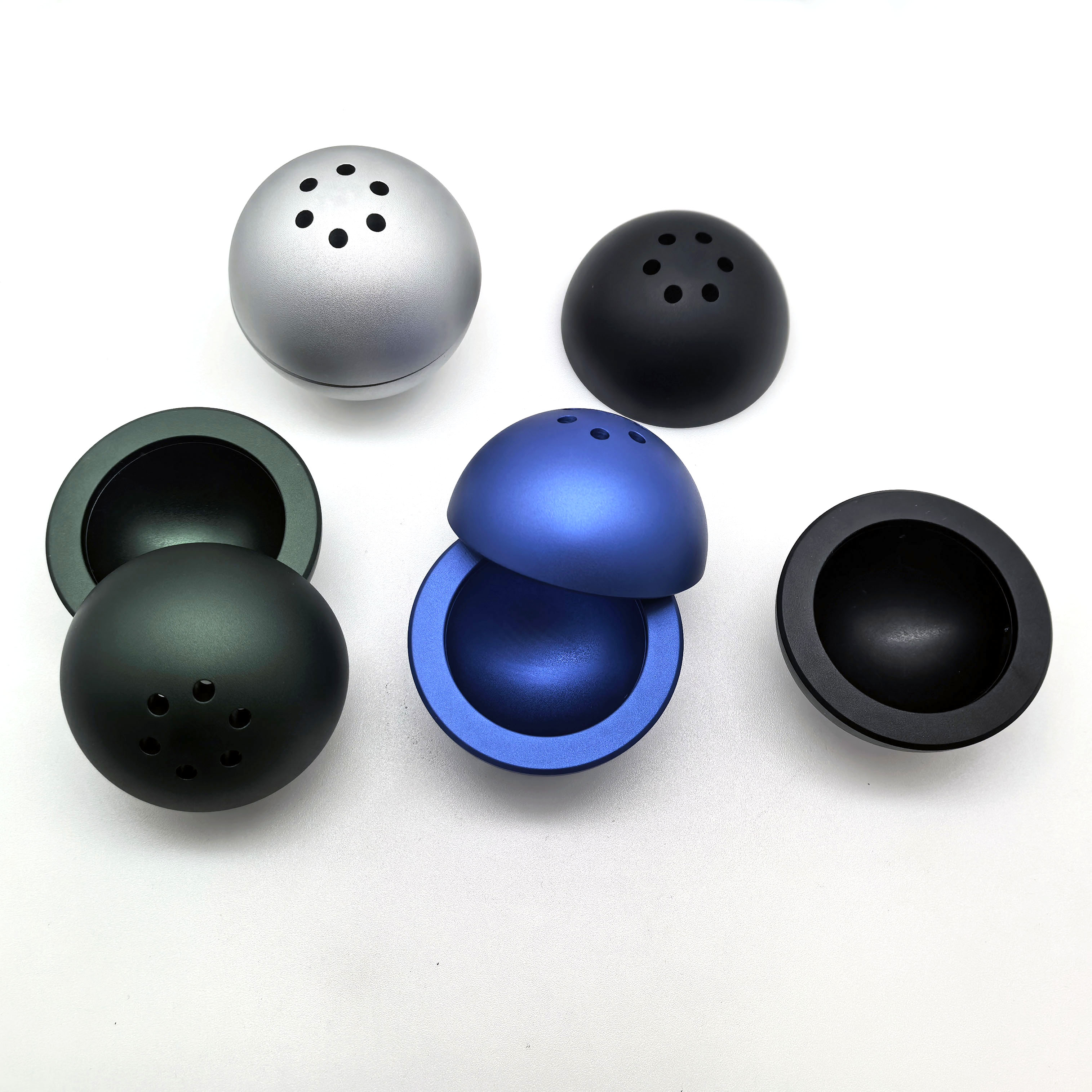 CNC Machined Aluminum Anodized Surface Customized Colorful Exquisite Spherical Incense Burner for a Luxurious Ambiance 5