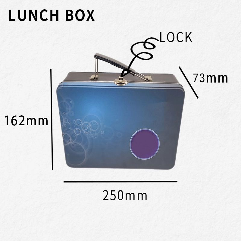 Rectangular Tin Box with Latch Handle for Storage and Organization 1