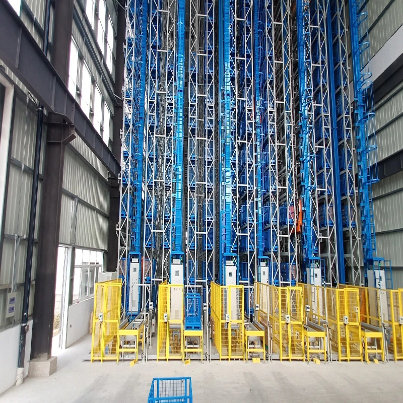 Estanterías inteligentes para almacenesAlmacenamiento vertical automatizadoApilador de carga pesadaAlmacén estéreoViga de alto nivelAlmacenamiento vertical 1