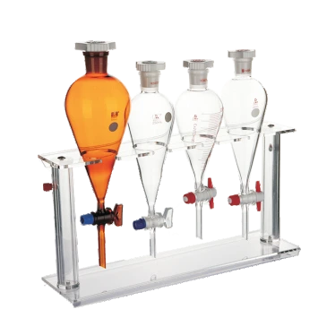 Embudo de separación de acrílico Soporte para embudo en forma de pera 1